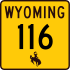 Wyoming Highway 116 signo