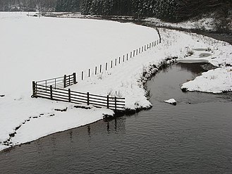 Whiteadder, downstream from Ellemford Bridge (February 2007)