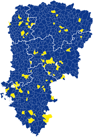 Candidats arrivés en tête dans chaque commune au 2e tour dans les circonscriptions du département de l'Aisne.