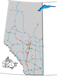 Location of Boian in Alberta