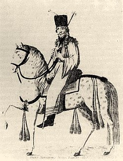 Angyal Bandit, a nemesi származású „selyembetyárt” ábrázoló, 1805-ből való metszet