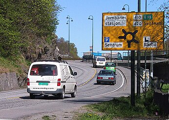 View of the roadway