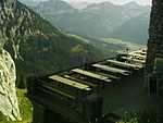 Terrasse der Hütte