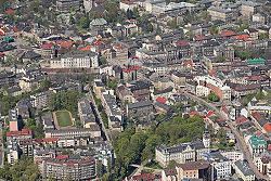 Letecký pohled na centrum města