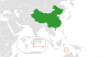 Location map for China and East Timor.