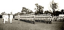 Men of the 1st Battalion, Norfolk Regiment on parade being inspected by Sir John Anderson, the Governor General of Bengal; Dacca, British India, 1933 Family History - Royal Norfolks.jpg