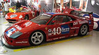 F40 LM d'Hurley Haywood et Jacques Laffite, Musée Ferrari