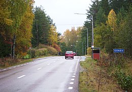 Den vestlige indkørsel til Gonäs