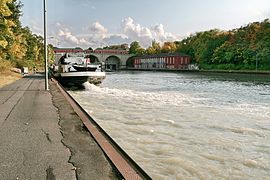 Schleuse von Norden gesehen, vom Unterwasser