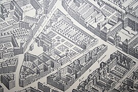 L'hôtel de Condé avant sa démolition vers 1770 et la rue de Condé sur le plan de Turgot (1736).