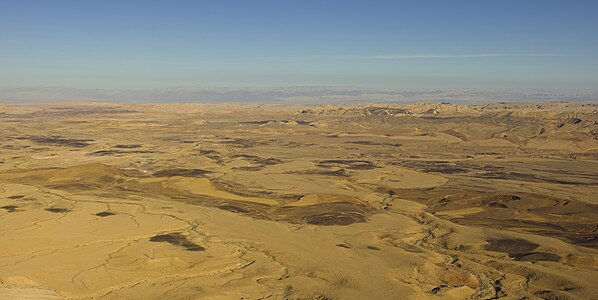 Aerial view of Makhtesh Ramon