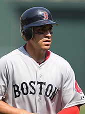 Jacoby Ellsbury, pictured in a Boston Red Sox uniform, is a Navajo (from his mother's side) baseball player for the New York Yankees. JEllsbury.jpg