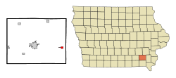 Location of Lockridge, Iowa