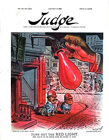 An early reference to red-light districts on a January 1901 Judge cover JudgeMagazine12Jan1901.jpg