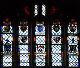 Lapworth church armorial west window