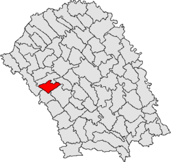 Location of Leorda, Botoșani