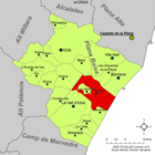 Расположение муниципалитета Нулес на карте провинции