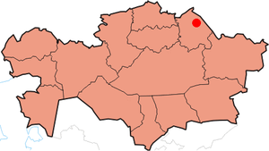 Li position de Pavlodar Павлодар in