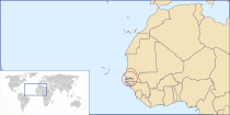 Гамбия на карте мира