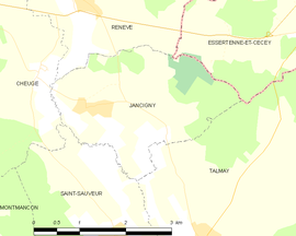 Mapa obce Jancigny
