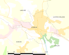 Poziția localității Josselin