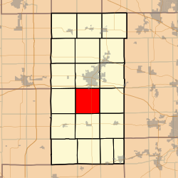موقعیت ناحیه افتون، شهرستان دیکلب، ایلینوی در نقشه