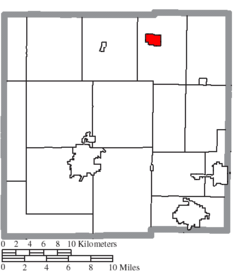 Location of New Washington in Crawford County