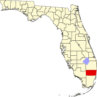 Locatie van Broward County in Florida