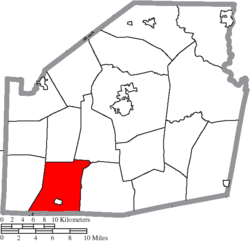 Location of Whiteoak Township in Highland County