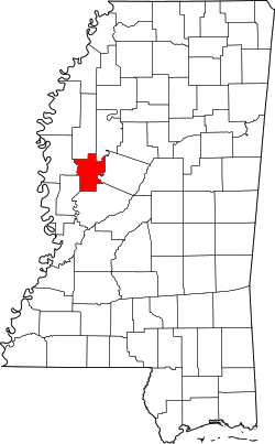 Karte von Humphreys County innerhalb von Mississippi