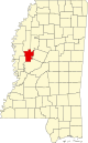 Округ Хамфрис на карте штата.