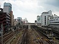 松戸駅構内（駅北側陸橋より）