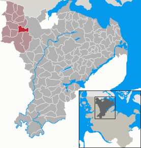 Poziția Meyn pe harta districtului Schleswig-Flensburg