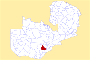 District location in Zambia