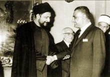 Musa as Sadr with Nasser in the 1960s