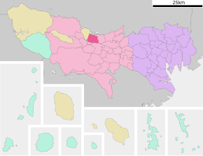 Poziția localității Musashimurayama