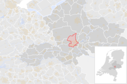 Locatie van de gemeente Arnhem (gemeentegrenzen CBS 2016)
