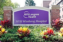 Входной знак NYU Langone Winthrop Entrance Sign.jpg