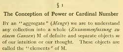 Passage with the original set definition of Georg Cantor Passage with the set definition of Georg Cantor.png