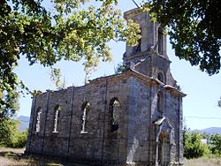 Štikada, srpska pravoslavna crkva "Sv. Apostola Petra i Pavla", uništena u Drugom svjetskom ratu