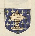 Escudu de Galicia en Grand armorial colorié, dont les blasons sont rangés sous róbles-yos suivantes. Sieglu XVI