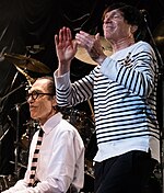 Sparks performing on stage in Tokyo, 2017