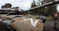 Pēc atkāpšanās no Izjumas pamestais Krievijas tanks