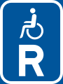 R324: Verkehrsfläche reserviert für Fahrzeuge mit Schwerbehinderten*