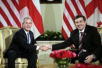 President George W. Bush and Georgian Presiden...