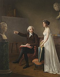 Constance Mayer, Autoportrait de l'artiste avec son père, 1801