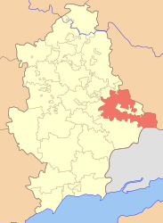 Distretto di Šachtars'k – Mappa