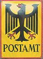 Am Postamt Spiekeroog angebrachtes Amtsschild (bis 1995)