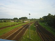 splitsing van de Rhijnspoorweg (links) en Staatslijn H (rechts)