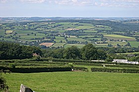 Vue depuis le versant nord de Hingston Down.